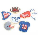 A Dozen Decorated Super Bowl Cookies