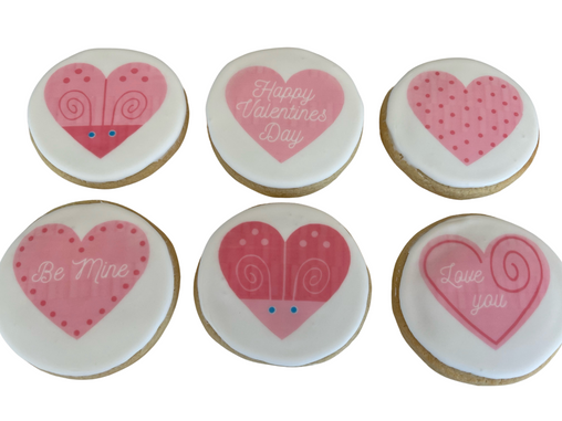 Dozen Valentines Printed Cookies (Shippable)